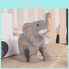 Figurina di Elefante in Legno Scolpita a Mano Animale Decorazione per la Casa per Soggiorno Moderno