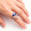Elegant Adjustable Wedding Rings Dating Rings Tree Leaf Shape Opening Finger Jewelry Suitable for Woman and Man Present