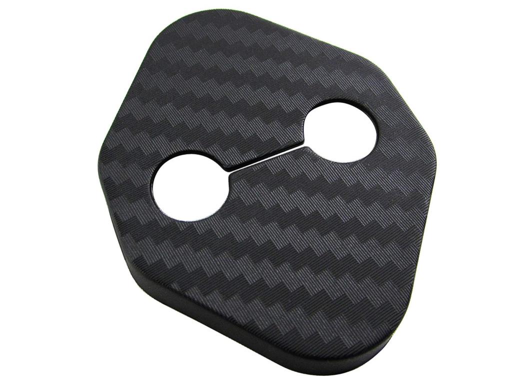 BRIGHTZ Jimny Nomad JC74W Carbon Fiber Style Door Striker Cover 1PC JC74W Nomad JC 74 STRIKER-002-1PC