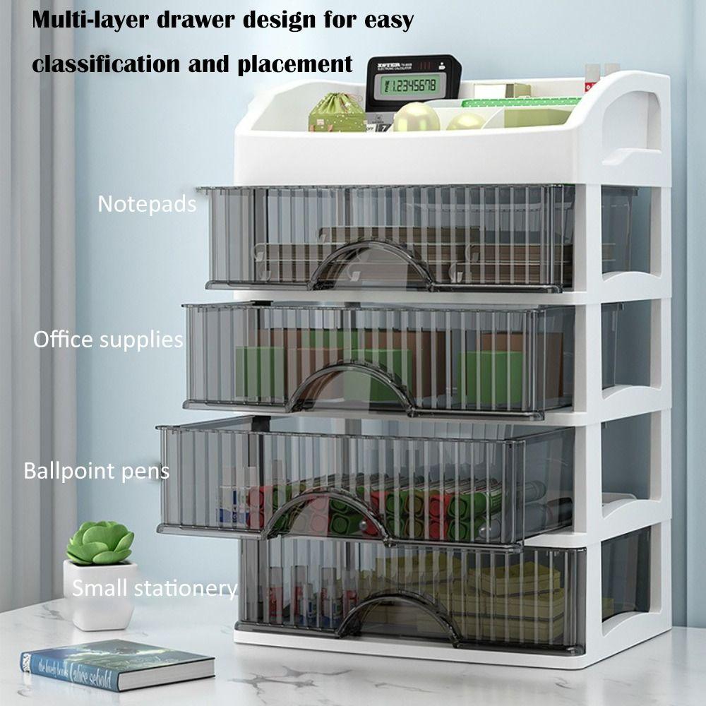 

Multi-layer Drawer Style Storage Box Large Capacity Lipstick Holder Skin Care Products 1st floor рожевий
