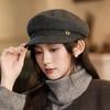 Versatile British Style Fashion Beret Women's Autumn and Winter Windproof Warm Painter Newspaper Boy Hat Korean Style Fashion Star Anise Hat