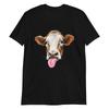 Silly Cow Tongue-Out A Whimsical T-Shirt