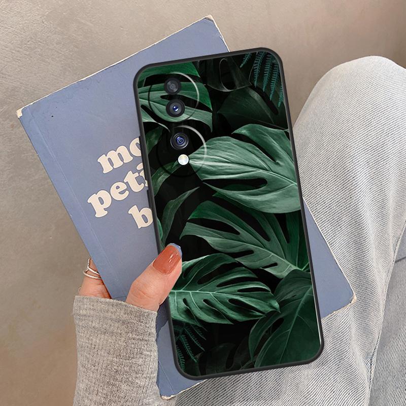 Summer Tropical Plants Leaf Case For Honor Magic 8 5 6 7 Pro Cover For Honor 400 200 Lite 50 70 90 X8a X8b X9a X9b X9c