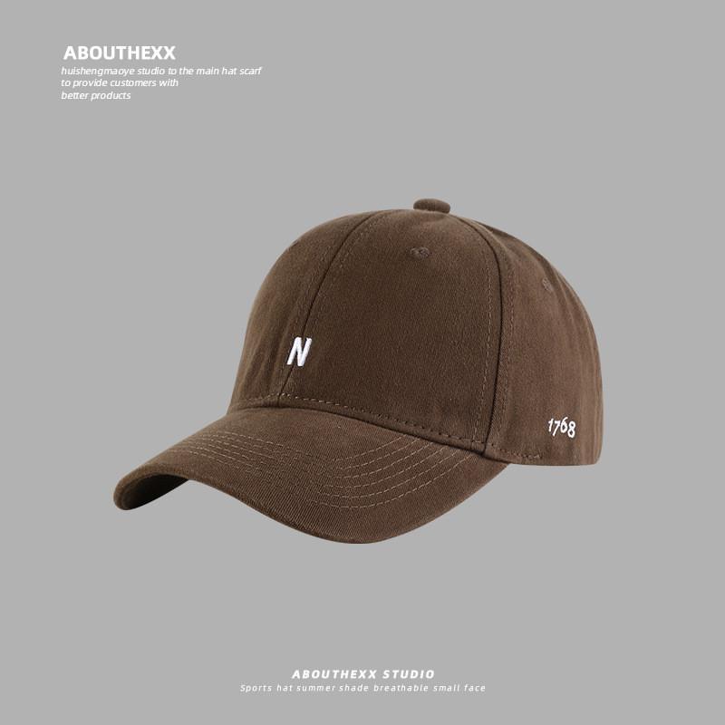 Cotton Baseball Cap With Embroidered Letters For Casual Summer Sun Protection