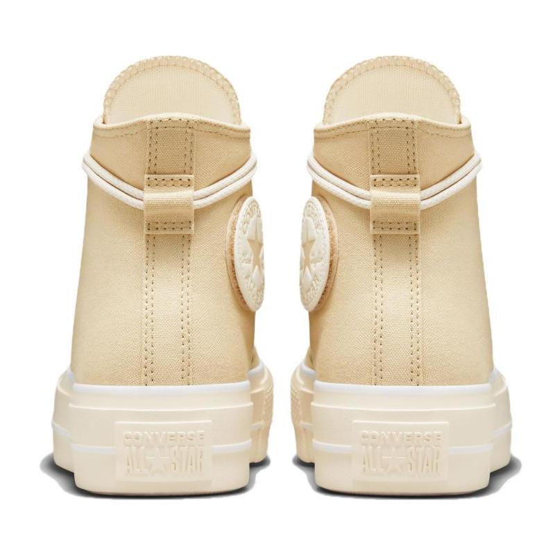 Converse Chuck Taylor All Star Lift Platform Canvas Comfortable Non-Slip High Top Espadrilles Women's Yellow