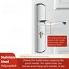Stainless Steel Household Indoor Door Lock Universal Type Wooden Door Lock Tamper Free Adjustable Door Handle Bedroom Door Lock