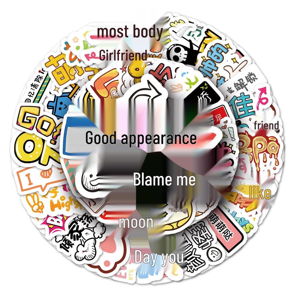 50 Creative & Funny Graffiti Stickers for Journaling, Suitcases, Water Bottles - Waterproof & DIY Decoration