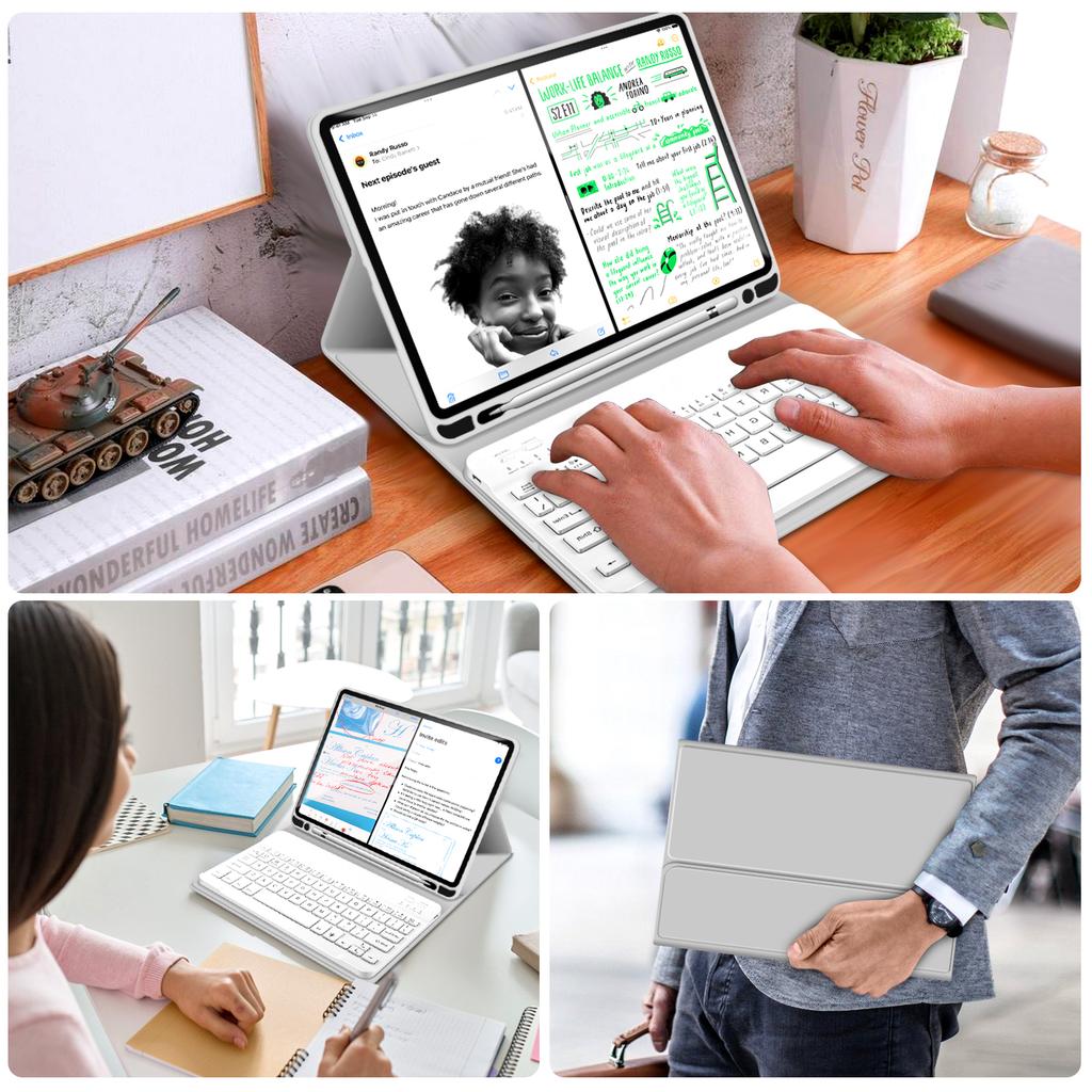 Keyboard Case for ipad 7th/8th/9th Generation 10.2" with Detachable Keyboard and Pencil Holder