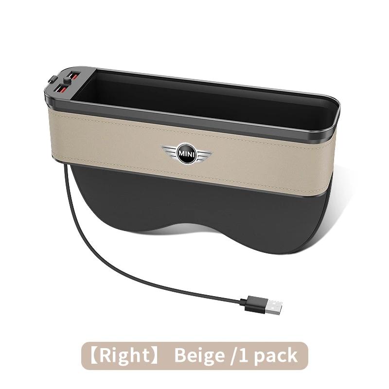 Car Seat Gap Case USB Charging Multifunction Crevice Storage Box For BMW MINI Cooper S Clubman JWC R55 R56 R60 F54 F55 F56 F57