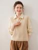 Women's V-Neck Cashmere Vest - Versatile Solid Color Sleeveless Sweater for Autumn & Winter