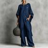 2026 Womens Asymmetrical Shirt Set Casual Urban Fashion Long Sleeve Pants