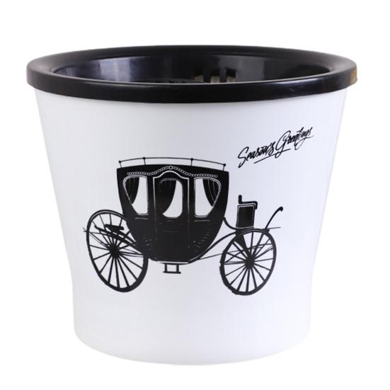 Flowerpot Water Storage Function Anti-slip PP Smooth Surface Plant Pot Patio Decor