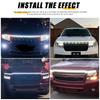 240cm LED Hood Light Strip Hood LED Light Strip With Amber Turn Signal Lights Waterproof Flexible White Dynamic Scan Start Up