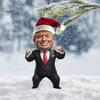 Trump Ozdoba Świąteczna 2D Akrylowy Wisiorek do Lustra Wstecznego w Samochodzie Kreskówkowy Trump Ozdoba na Choinkę na Plecak Drzwi