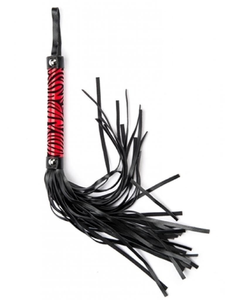 Small Panther Pattern Red Flogger Whip For Bdsm Play Accessories