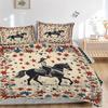 Cowboy Horseback Print 3Pcs Bedding Setduvet Cover With 2 Bedropillowcase Home Birthday Gift