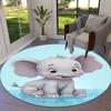1PC Elephant Water Non-Slip Floor Round Carpet, Office, Family, Bedroom, Large Area Rug Indoor Rugs,  Durable Polyester-Z0423