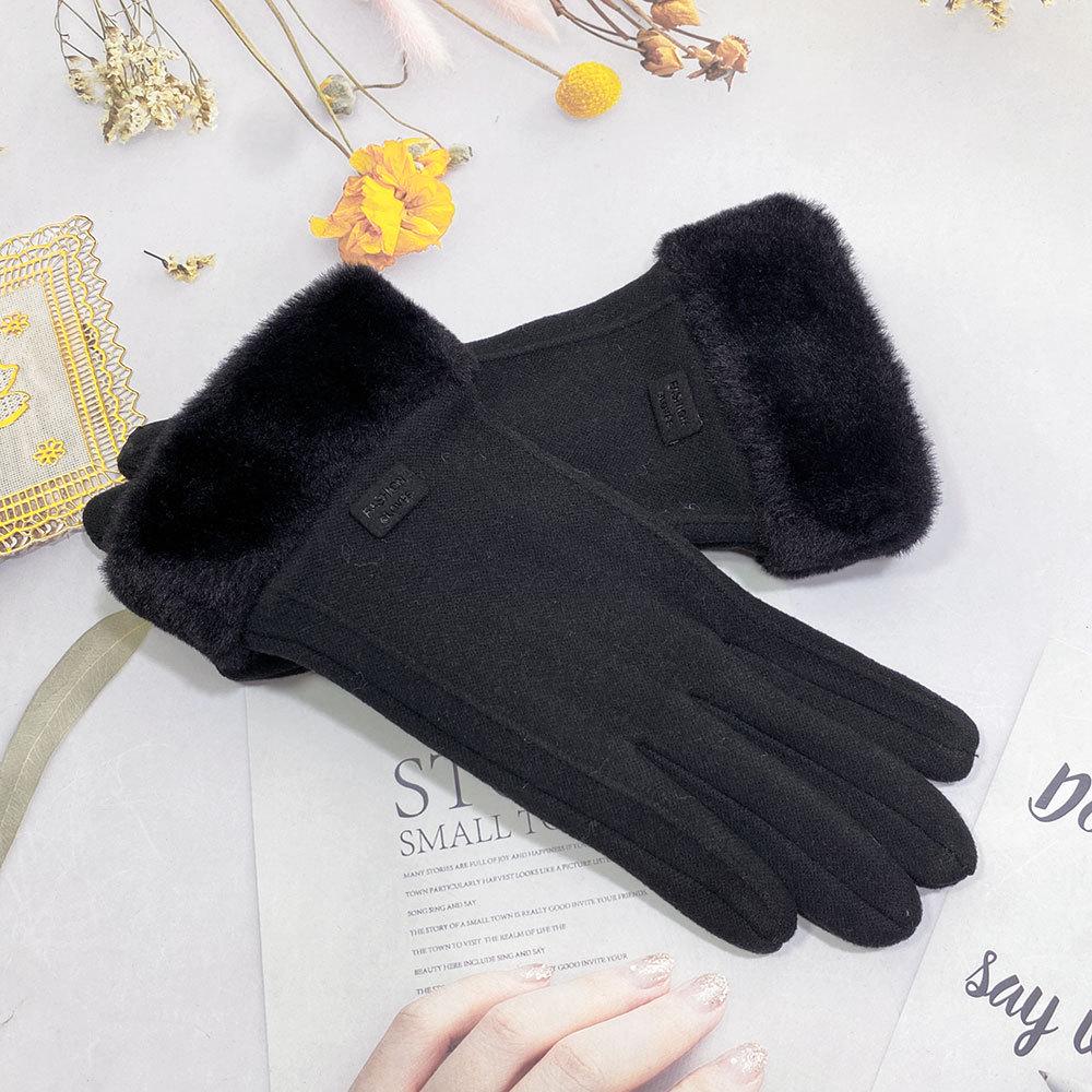 Women's Winter Cycling Gloves: Thick, Warm, Cute, Windproof, Touchscreen-Sensitive, Plus Velvet for Cold Protection