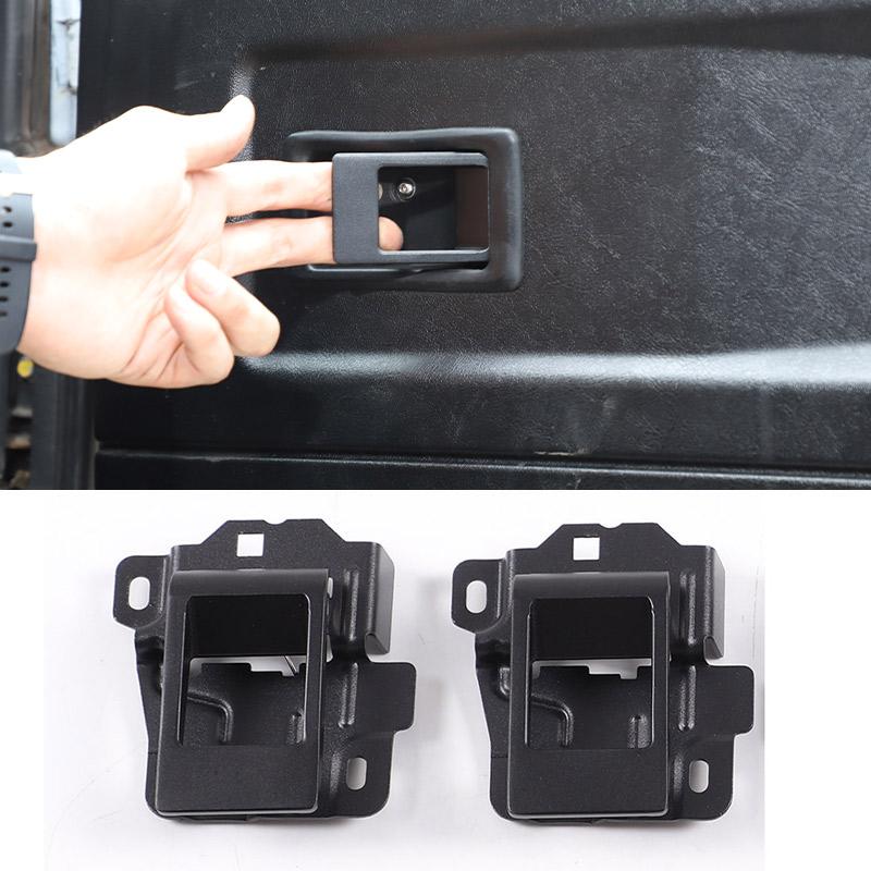 Aluminum Alloy Silver Car Inside Door Bowl Handle Decoration Cover For Land Rover Defender 90 110 2004-2018 Car Accessories