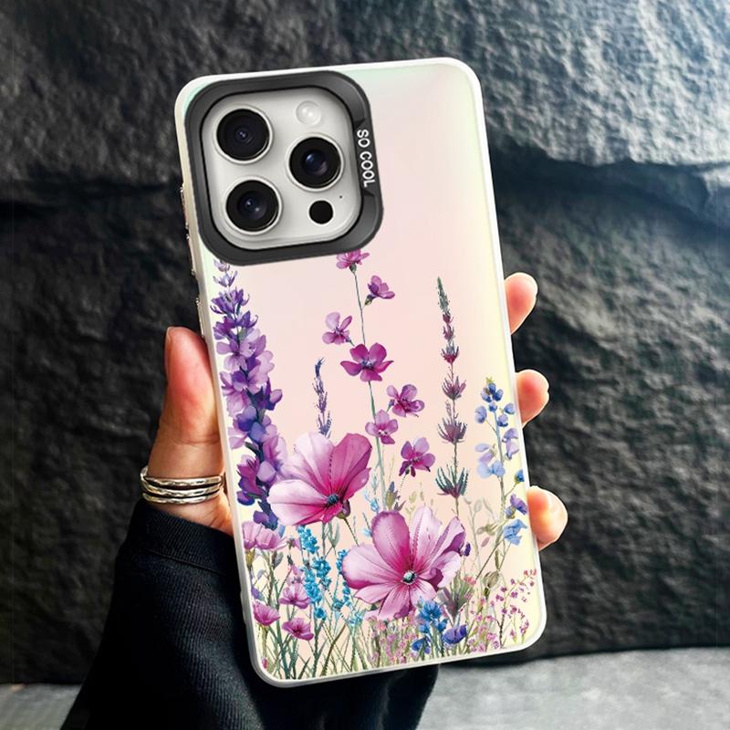 

Чехлы Gradient Aurora для iPhone 11 12 13 15 Pro Max Plus Mini, противоударный бампер для iPhone 14 7 XS X, защитный чехол для телефона с изображением бабочек и цветов iPhone X