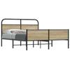 VidaXL Metal Bed Frames Without Mattress Smoked Oak 160x200 Cm 3318673
