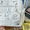 Cute Star Print Backpack with Multiple Pockets and Front Zip Compartment for School and Daily Use