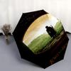 1pc Lord of the Rings Automatic Folding Umbrella - Compact 8-Rib Design, Durable Plastic & Iron1223L
