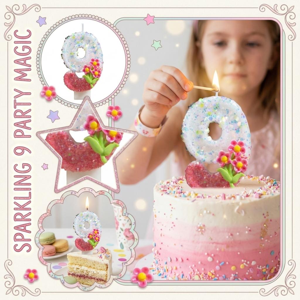 Fashion Cartoon Creative Birthday Candles Party Digital Candles