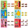 6 Photos/package of Transportation Vehicles Ship Face Swaps New Product Parent-child Interactive Puzzle Stickers