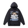 Tkpk American High Street Washed Retro Hooded Sweater Autumn And Winter Direct Injection Printing Loose Hoodie Jacket Men And Women