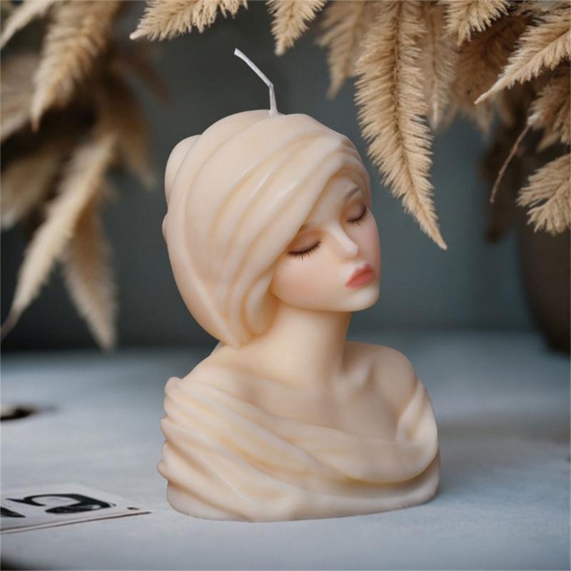 Silicone Molds Girl Portrait Candle Molds Epoxy Resin Molds Castings Molds Ornament Plasters Molds Candle Making Molds