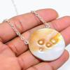 Biwa Pearl Gemstone Handmade 925 Sterling Silver Jewelry Necklace 20" GK-5368