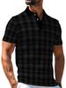 Men'S Outdoor Polo Shirt, Multi-Sizes Available, Plaid Checkered Print, Fashionable Casual Comfortable, Men'S Top Suitable for Hiking And Outdoor