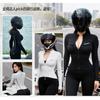 1 Womens Motorcycle Riding Jacket Soft Armor Protective Gear Slim Fit Long Sleeve PU Material