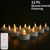 Candles 12/24 Pack Warm Yellow Flameless LED Tea Lights Battery Operated 200+Hours For Aniversary Wedding Home Table Decoration