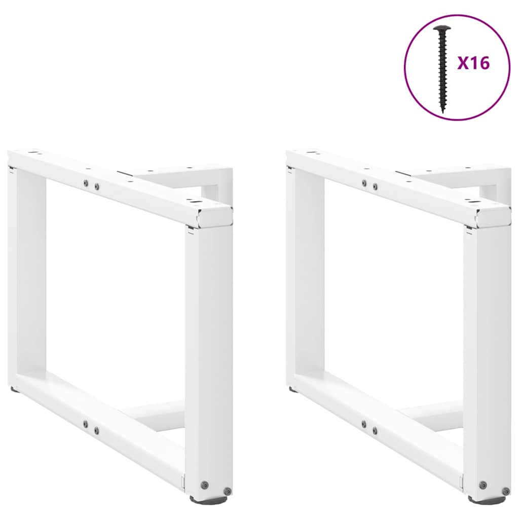 Vidaxl Nogi Do Stolika Kawowego, 2 Pcs., Białe, 70X25X(42-43) Cm, Stal