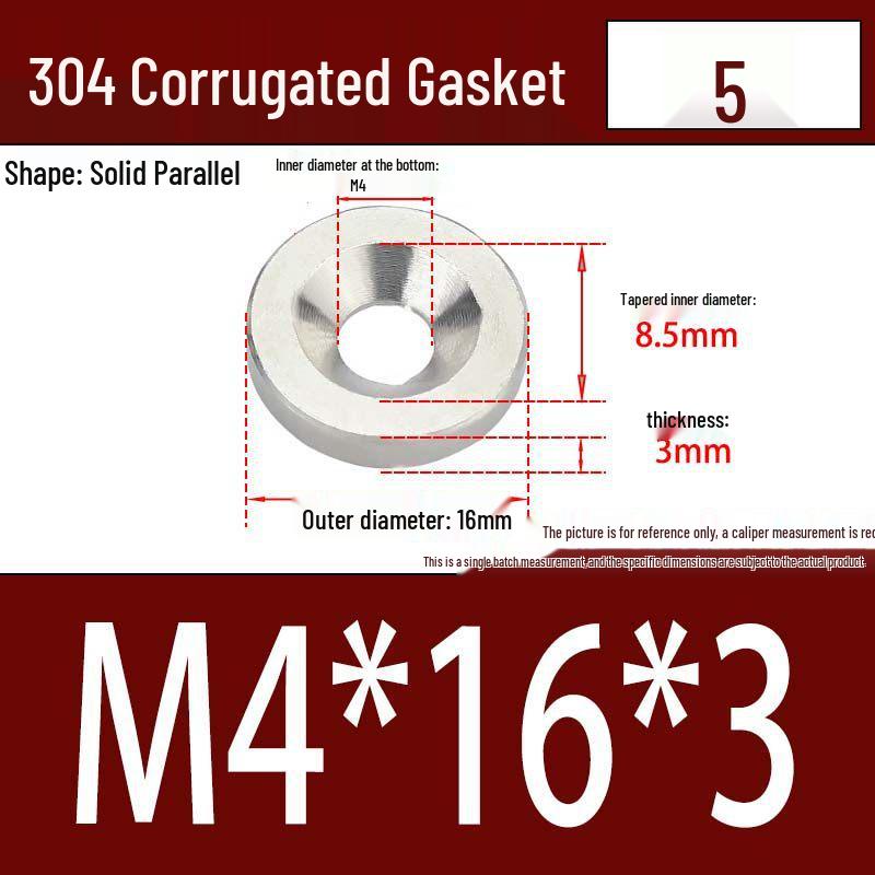 304 Stainless Steel Decorative Conical Fish Eye Washer for M3-M10 Countersunk Holes