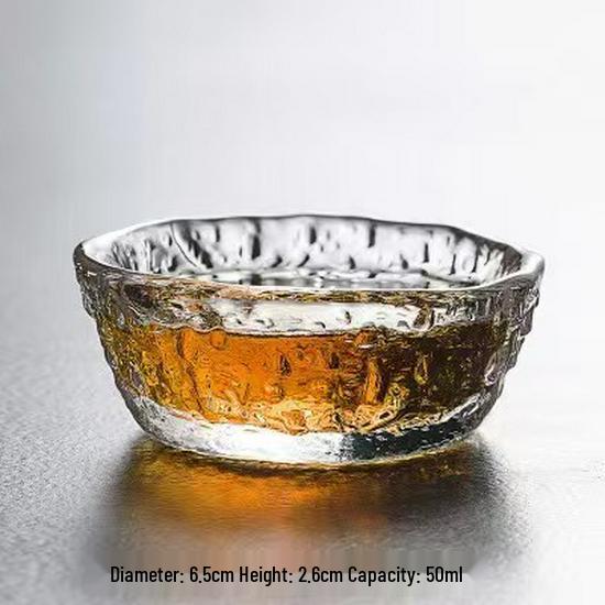 Japanese Crystal Glass Kung Fu Tea Cup with Gold Painting - Small Tasting Bowl