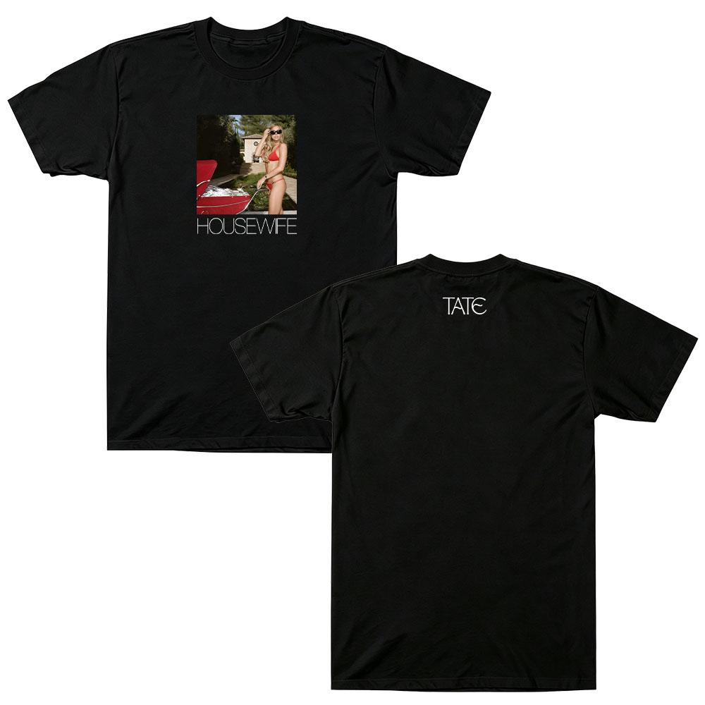 Housewife Tee Tate McRae Unisex Cotton Short Sleeve Crew Neck Graphic Tee Men Women Pop Singer Fan Merch Casual Streetwear