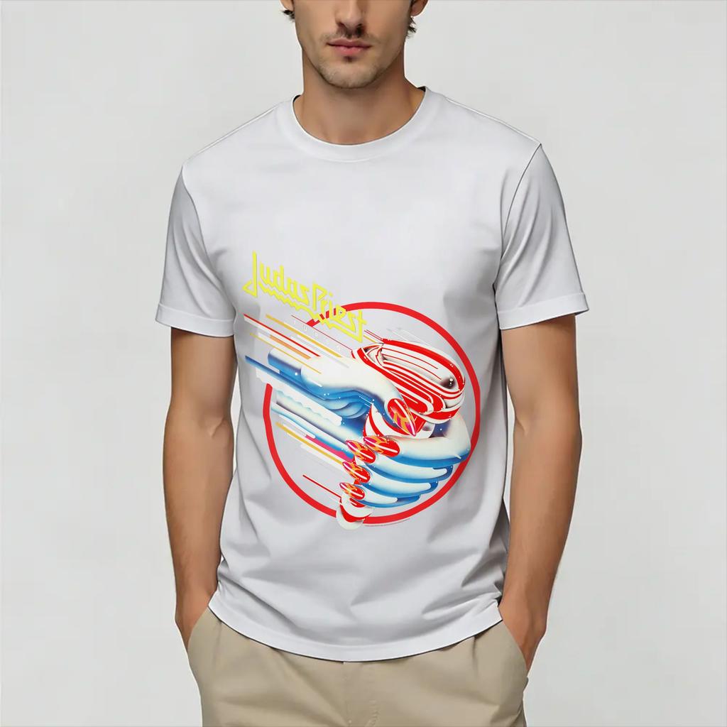 Judas Priests TShirt Summer 100 Cotton T Shirts For Unisexs Popular Casual Tshirt Short Sleeves Streetwear Tees