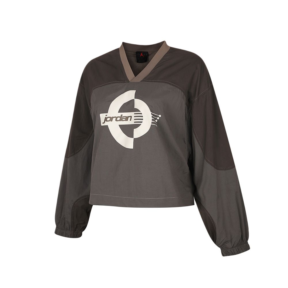 Jordan Sweatshirts Women s Gray V Neck Moderate Regular IF1078-040 M