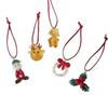 Zibo Glass Christmas Tree Ornaments: Wreaths, Berry Decorations, Gingerbread Men, and Car Accessories. Perfect for Small Christmas Gifts.