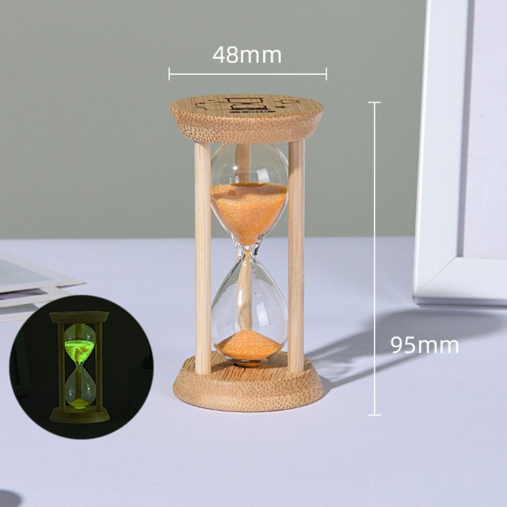 Creative Luminous Sand Timer Bamboo Decorative Sand Clock Pool Timers Fluorescent Hourglass  Home