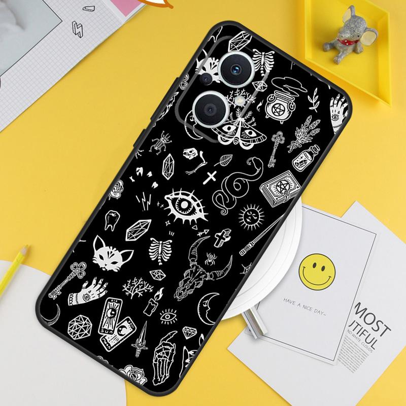 Occult Witchcraft Moon Gothic Witch For OPPO Reno 8T 7 8 Lite 10 11 12 13 14 Pro 11F 12F 13F 14F OPPO Find X8 X5 X6 Pro Case