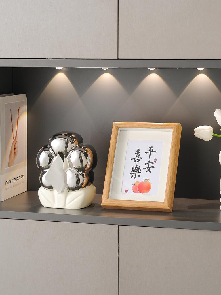 Creative Lovely Flower Tissue Box High-end Luxury Living Room Household Coffee Desktop Decoration Cream Wind Ceramic Napkin Box