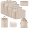 Seven-Piece Travel Storage Set: Wash Bag, Clothes, Underwear Organizer & Folding Sub-Pack