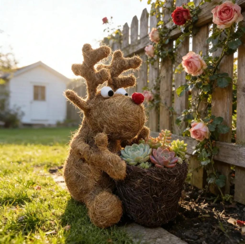 Kreative Blumenkörbe für Gartendekoration und Terrassendekoration, Niedliche Blumenkörbe