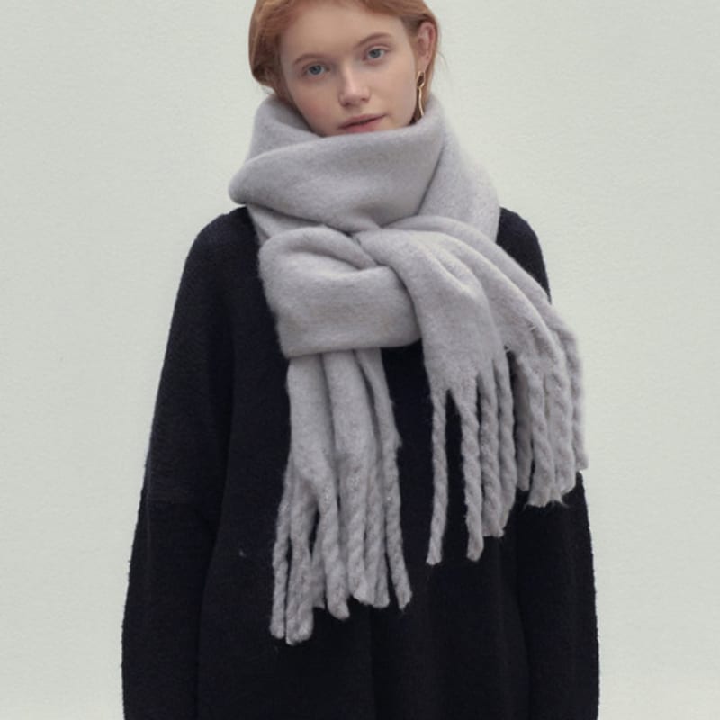 LOEIL FIRST LABEL BOLD MUFFLER_GRAY