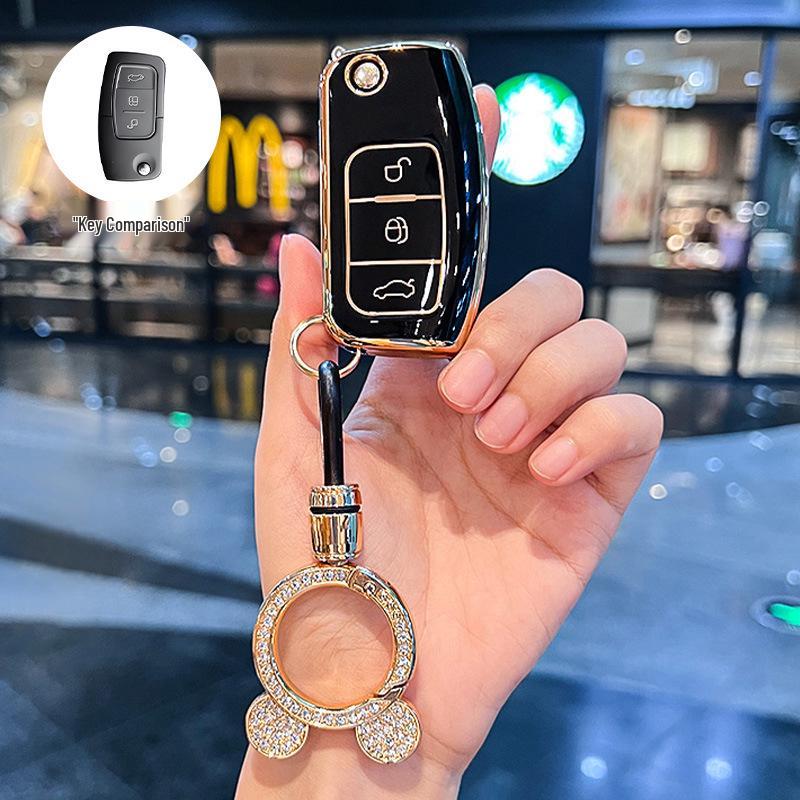 Ford 09-13 Classic Focus Fiesta Key Case, 16/18 EcoSport Old Model Key Bag