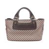 Used Boogie Bag Macadam Handbag Canvas Leather Beige Brown Used Women
